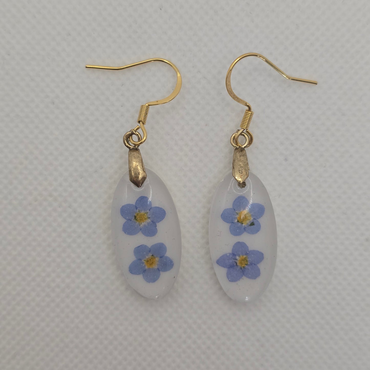 Forget-me-not resin earrings