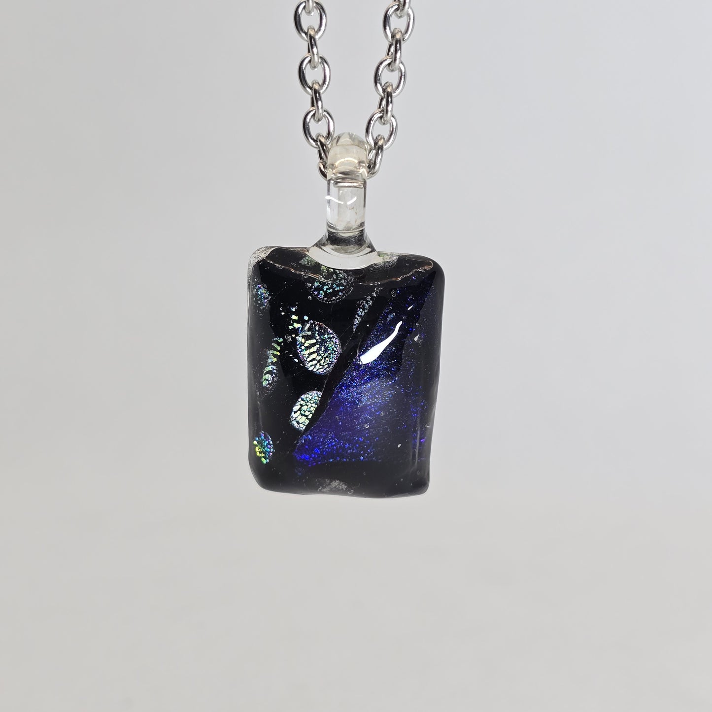 Dichroic glass pendant - rectangle
