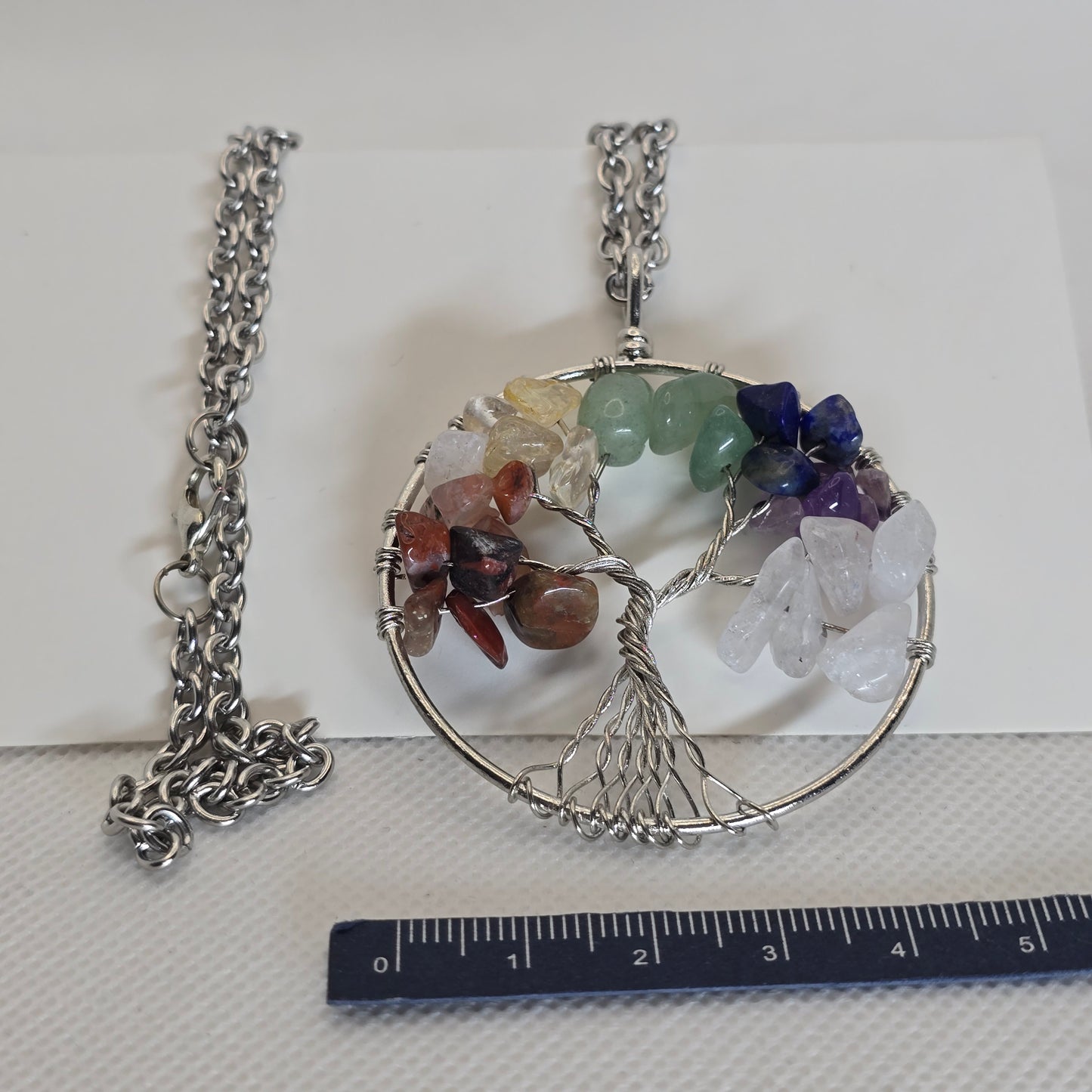 Tree of life pendant necklace - chakras