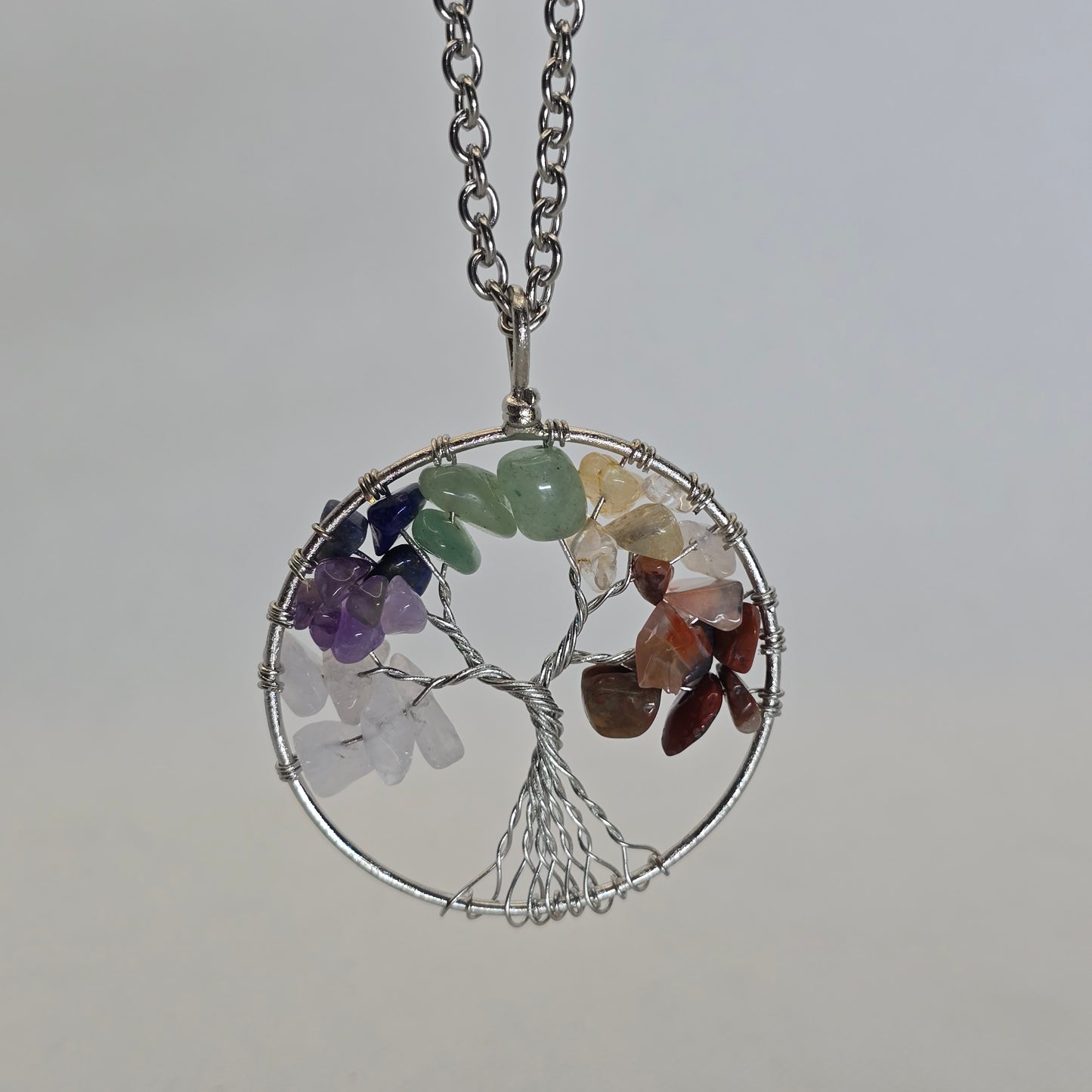 Tree of life pendant necklace - chakras