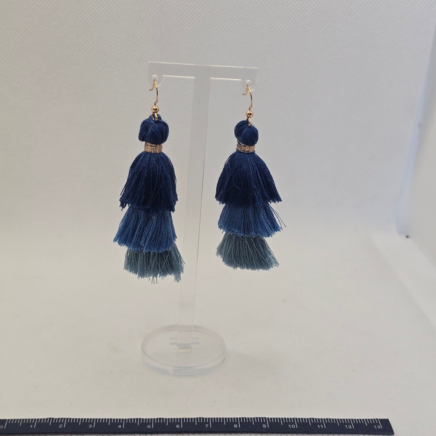 Cotton layered tassel earrings- various colours