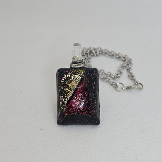 Dichroic glass pendant - rectangle