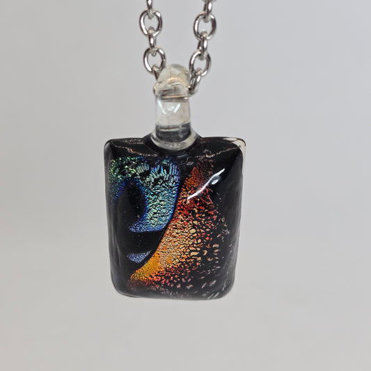 Dichroic glass pendant - rectangle