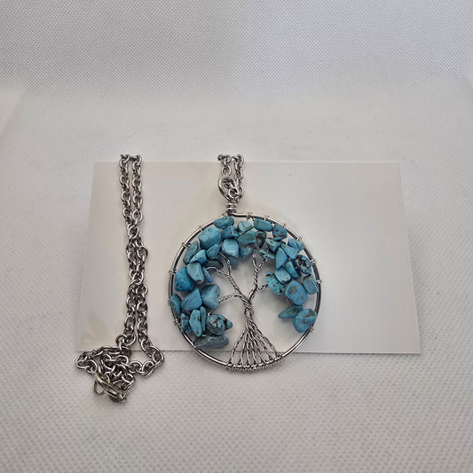 Tree of life pendant necklace- Turquoise